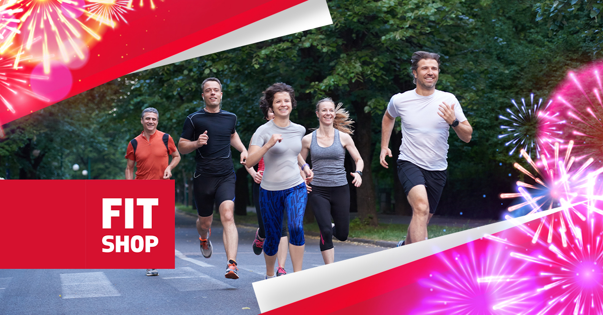 Fitshop main image showing a group running